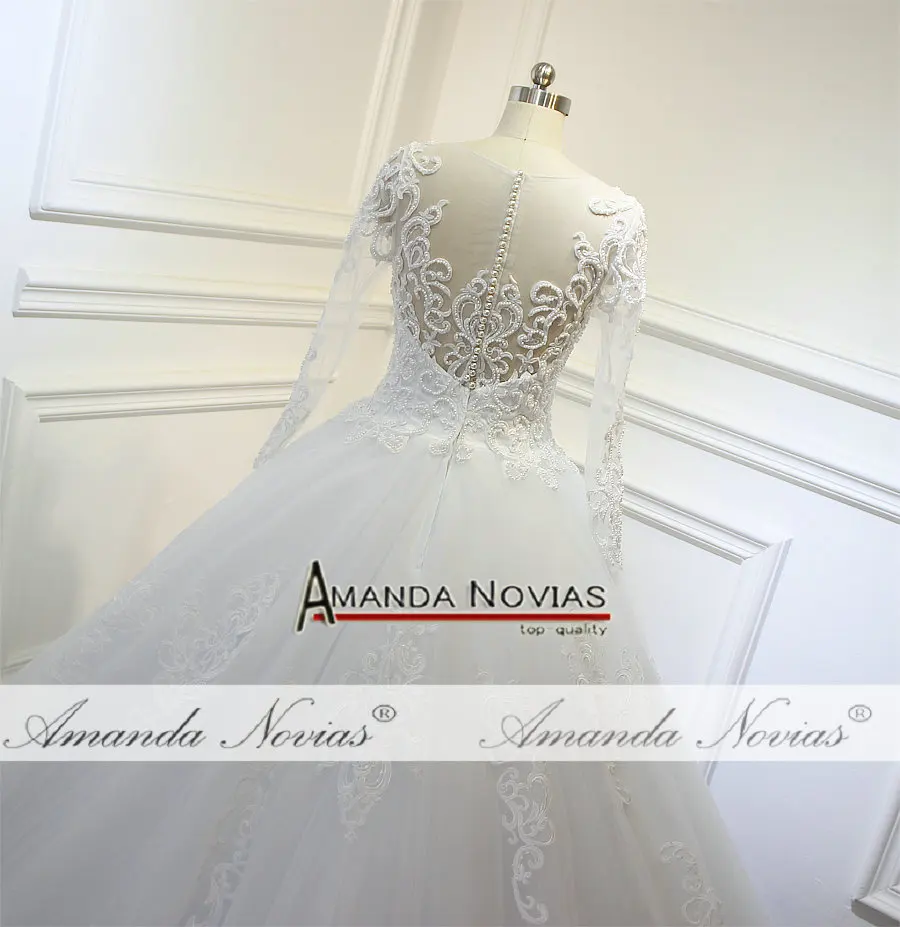 Аманда Novias Милое Свадебное платье с жемчугом новое платье невесты vestidos de noiva