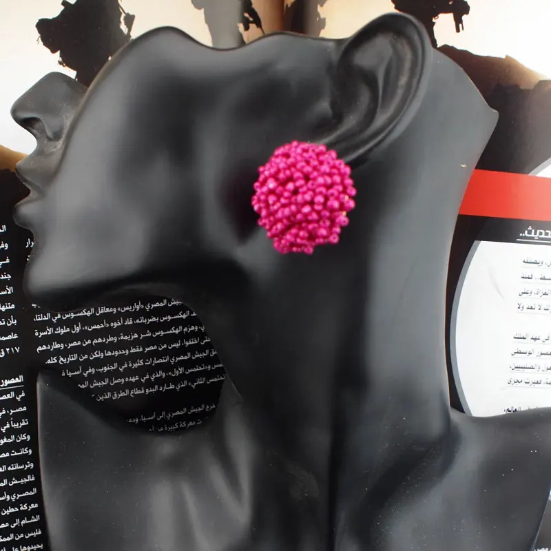 MANILAI 19 Color Choice Perfect Match Bohemia Earrings For Women Accessories Ethnic Jewelry Resin Handmade Beaded Earrings - Image 4