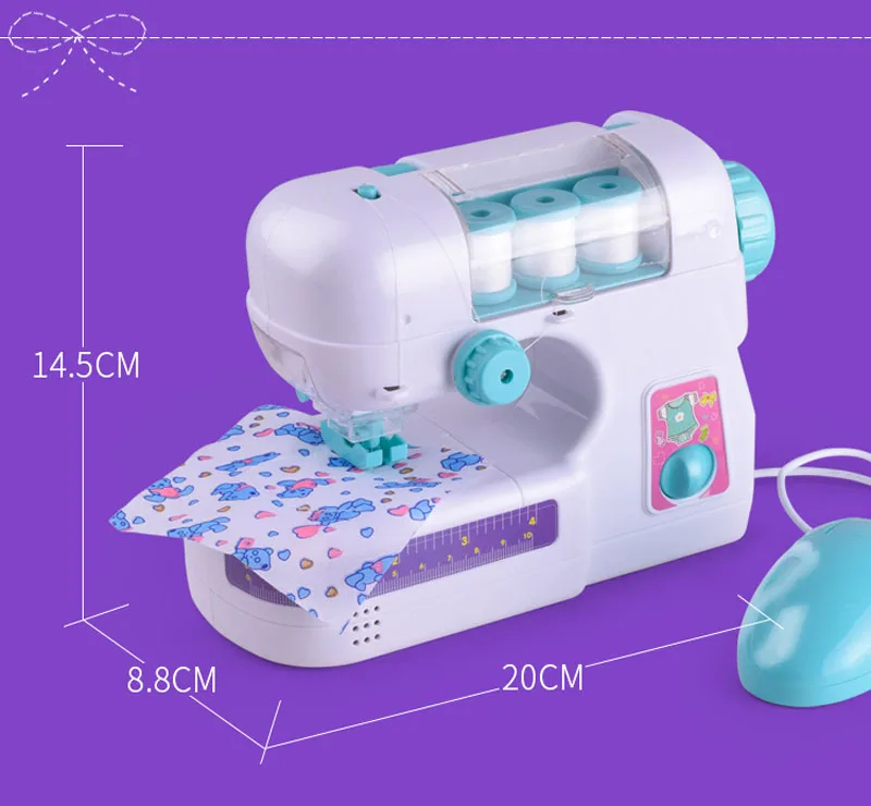 Детские DIY со светодиодом притворяться играть электрическая швейная машина