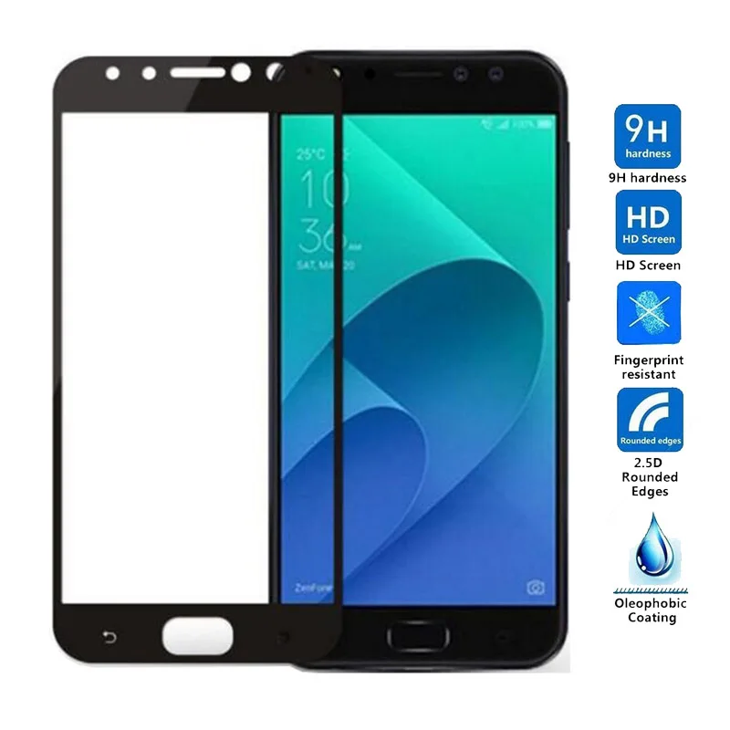 Полное покрытие из закаленного стекла для Asus ZenFone 4 Selfie Pro ZD553KL ZD552KL ZB553KL ZB501KL
