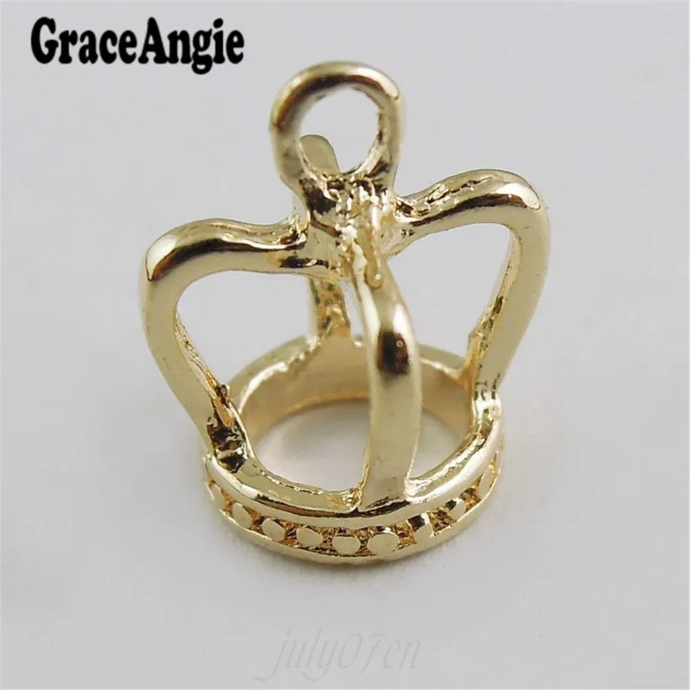 

GraceAngie 40pcs KC Gold Tone Alloy Classic Romantic Princess Dream Fantasy Crown Charm Pendant Jewelry Finding For Lady Lovers