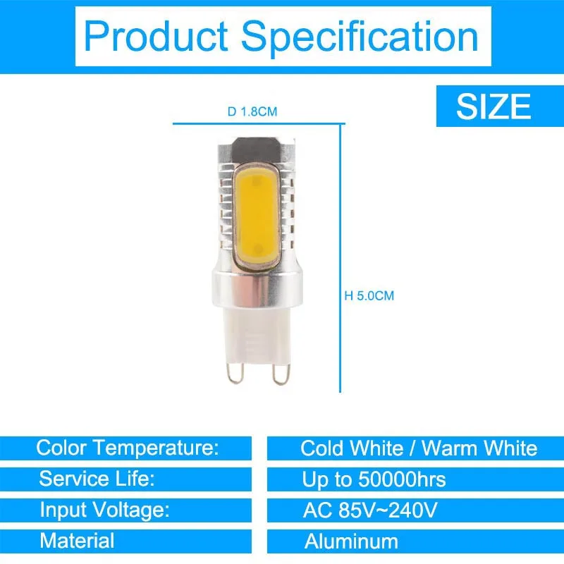 GreenEye bombilla LED Ultra brillante G9 12 W 110 V 220 V Luz de mazorca lámpara de araña de cristal Spotlight reemplazar halógeno ampolla Lampara LED