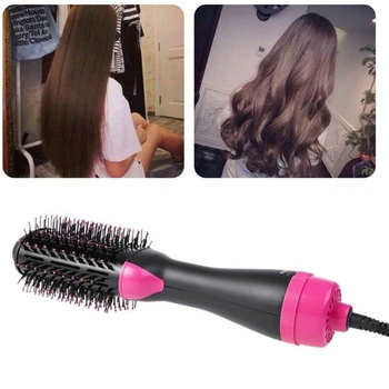 

Hair Comb Volumizer One Step Curling Oval Brush Design with Mixed Bristles Combs Styling Tools