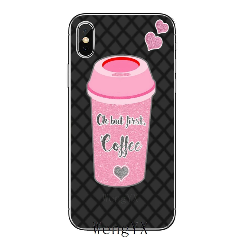 Смешные стильные мягкие Аксессуары Ok But First Coffee чехол для телефона Huawei P7 P8 P9 P10 P20 pro