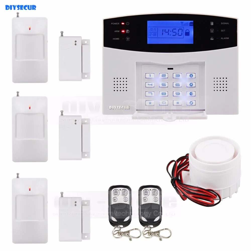 

DIYSECUR 433MHz Wireless/wired Defense Zones Gsm Sim Alarm System Motion Sensor Defector