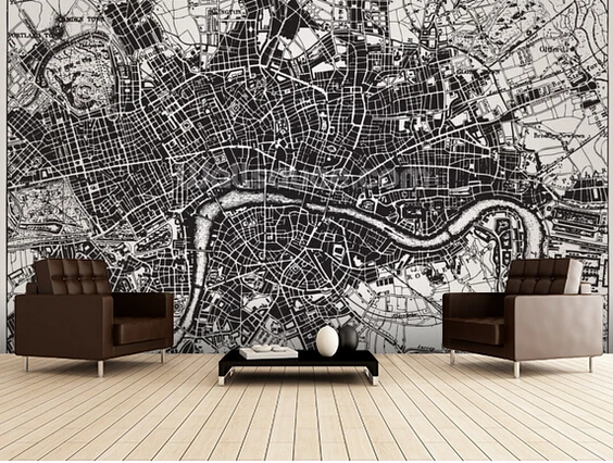 Us 29 9 Custom Modern Wallpaper Historical Map Of London 3d Retro Photo For Living Room Bedroom Restaurant Wall Waterproof Pvc Wallpaper In