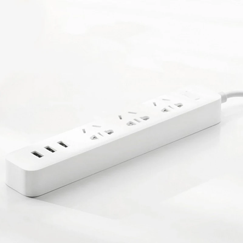 Original Xiaomi power strip With 3 USB Extension Socket Plug Multifunctional Fast Charging Power Strip 10A 250V 2500W