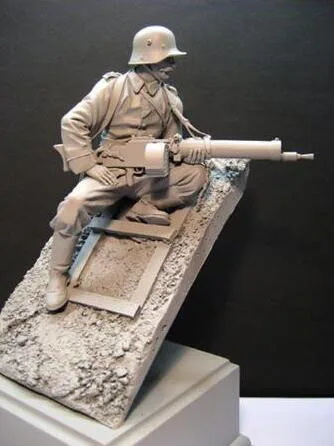 1/16 Assembly Resin Figure Kit Army Machine Gunner 120mm | Игрушки и хобби