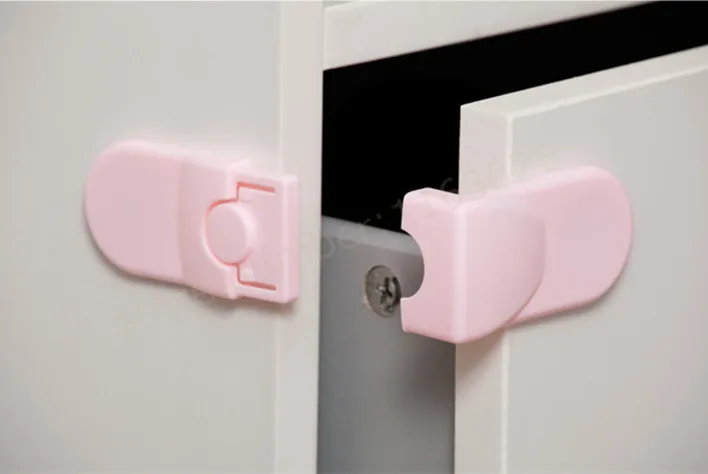 

5 PC baby cabinet locks straps child safety lock baby drawer lock button refrigerator toilet wardrobe lock buckle free shipping