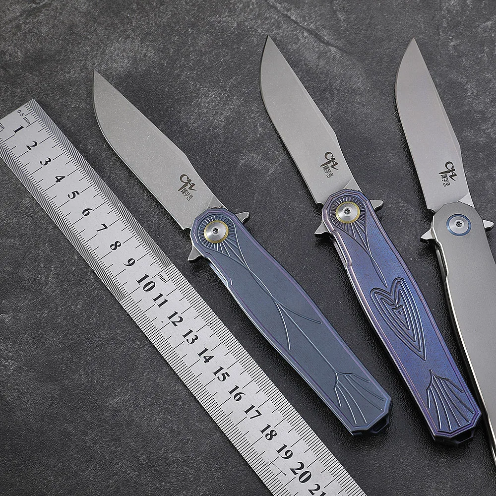 

CH3505 original S35VN steel ball bearing tumbling folding knife outdoor camping self-defense tool TC4 handle tactical pocket EDC