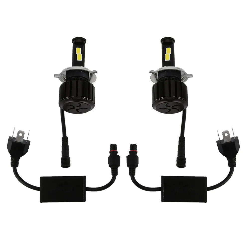 

ICOCO 1 Pair 80W 2*40W 9004 9005 9007 H4 LED Headlight Bulbs Metal Car Lights Aluminum Alloy Lights 8000LM 6000K DC12V