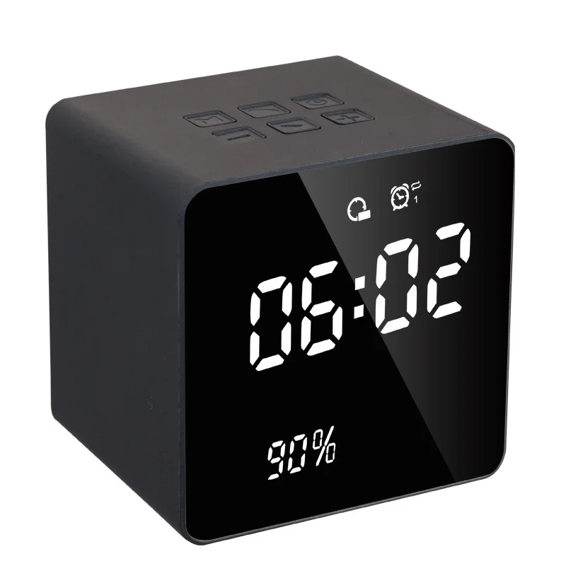 Светодиодный экран Будильник Радио мощность цифровые часы с дисплеем Bluetooth колонки NE - Цвет: gray