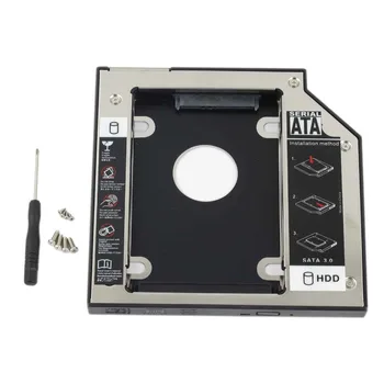 

WZSM New 2nd HDD SSD Hard Drive Caddy Adapter frame for Lenovo IdeaPad Y430 Y450 Y460 Y470 Y480 B460 B470 Removable Faceplate