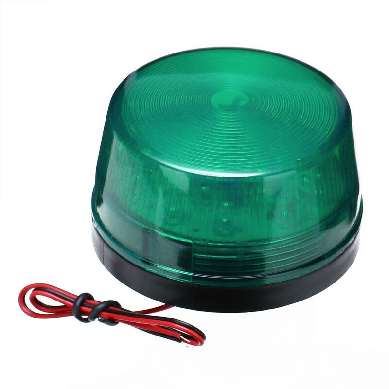 Автомобильный светодиодный мерцающий светильник звуковой сигнал для грузовиков Предупреждение светильник 12V Индикатор светильник светодиодный светильник проблесковый маяк строб лампа аварийной ситуации - Цвет: Зеленый