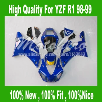 

100%NEW blue fairings for YZF R1 98 99 YAMAHA YZF-R1 YZF1000 R1 98 99 #35RR YZF R1 98 99 ABS fairing kits bodywork