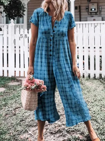 2019 New Fashion Single-breasted Overalls Rompers Long Pants Spring Summer 2019 New Fashion Single-breasted Overalls Rompers Long Pants Spring Summer