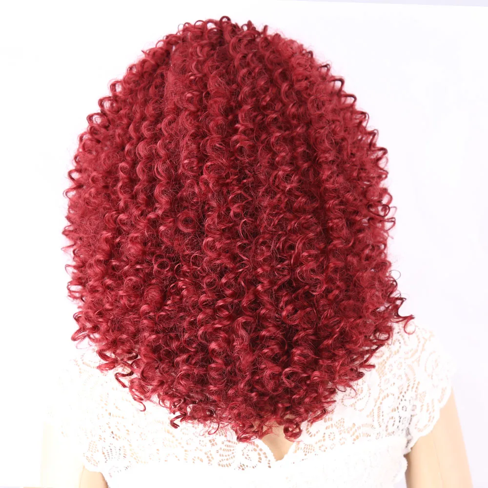 Амир волосы парик афро кудрявый вьющиеся парики для женщин синтетические термостойкие волокна черный коричневый красный полный парик косплей парик