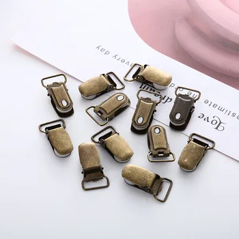 

Children Pacifier Clip Bronze Personality Metal Baby Duckbill Buckle DIY Pacifier Chain Accessories Baby Products 5 Piece/Lot