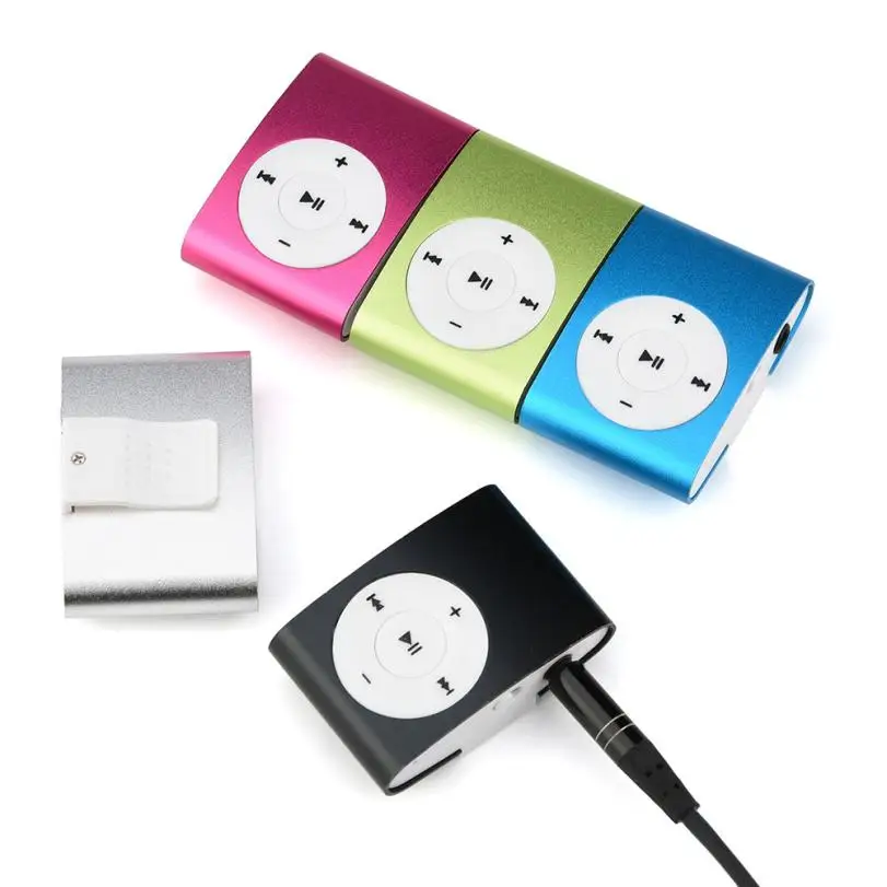 

overmal Mini USB Clip MP3 Player LCD Screen Support 32GB Micro SD TF Card Support 32GB Micro SD/TF card compact case with clip