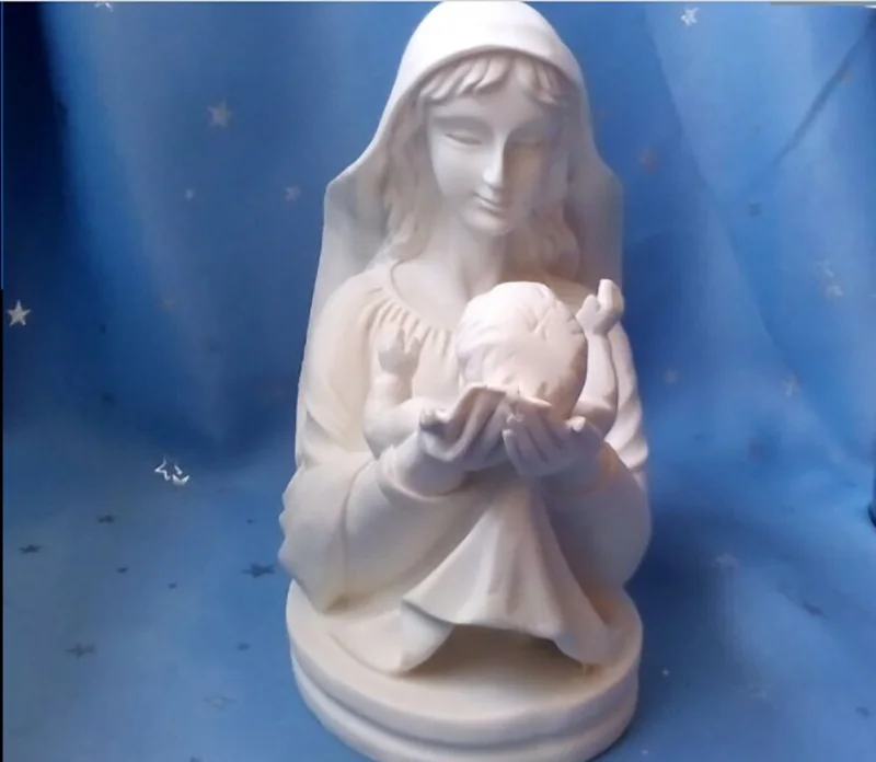 

Christian Catholic Crafts Gift Decoration Car Accessories Virgin Mary Holding Baby Decoration Souvenirs Mother's Day Gifts