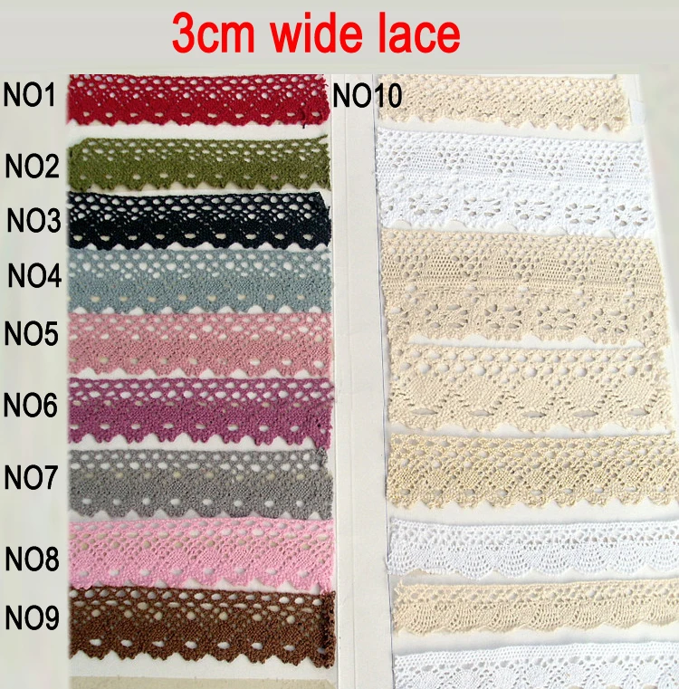 70yards/ lot Lace Trimmings Decoration Crafts Sewing Lace Trim 100