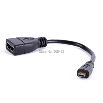 

1000pcs/lot Micro HDMI Male D to HDMI Female A Jack Adapter Cable Converter Connector 1080P High Quality