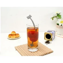 1 шт. Горячая Новое сердце любовь чай мешочки фильтры чайная ложка Фильтр-инфузор пластиковая фильтрация