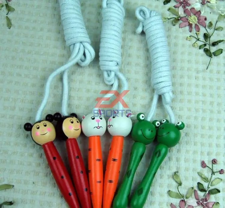 Cartoon New Children\'s Kids Jump rope with Wooden Handles (4)