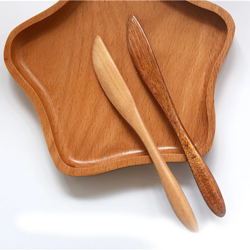 

Top Sale Japanese Wood Jam Knife Mask Knife Jam Knife Butter Salad Paste Coating Wooden Cutlery Butter Knife Wooden knifives