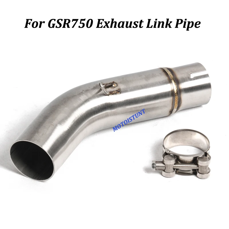 

For Suzuki GSR750 Stainless steel Motorcycle Exhaust Middle Link Pipe Connect Pipe Middle Pipe Interface Tube