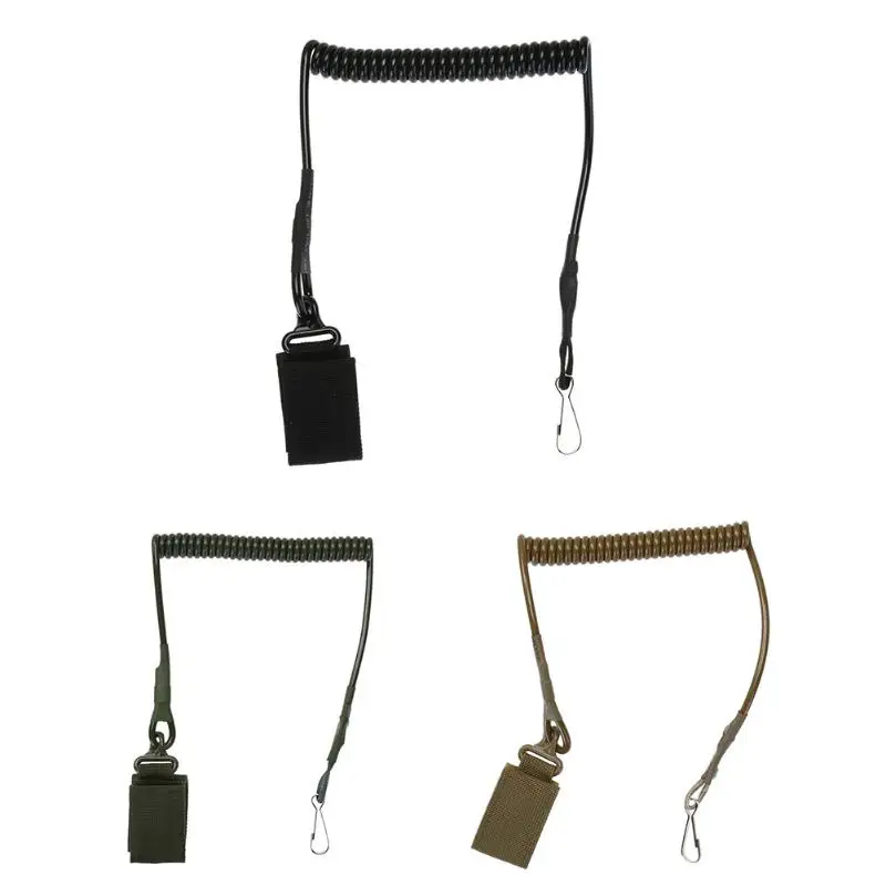 

1Pcs Military Tactical Single Point Pistol Gun Handgun Spring Lanyard Sling Quick Release Shooting Hunting Accessories Outdoor