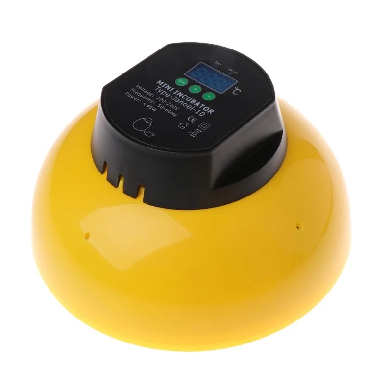ABS Egg Incubator Mini 10 Eggs Hatcher Hatchery Chicken LED Digital Temperature EU Farm Animal Hatching Device