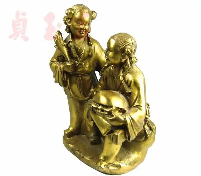

Jade marriage decoration 6 erxian home accessories Bronze zodiac snake