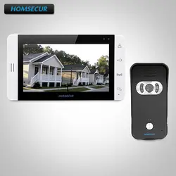HOMSECUR 7 "видеодомофон Интерком охранника + Intra-monitor аудио домофон 1C1M TC021-B камера (черный) + TM703-W монитор (белый)