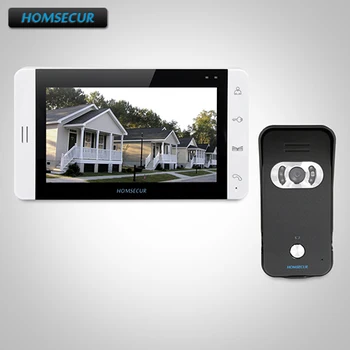 

HOMSECUR 7" Video Door Entry Security Intercom+Intra-monitor Audio Intercom 1C1M TC021-B Camera (Black)+ TM703-W Monitor (White)