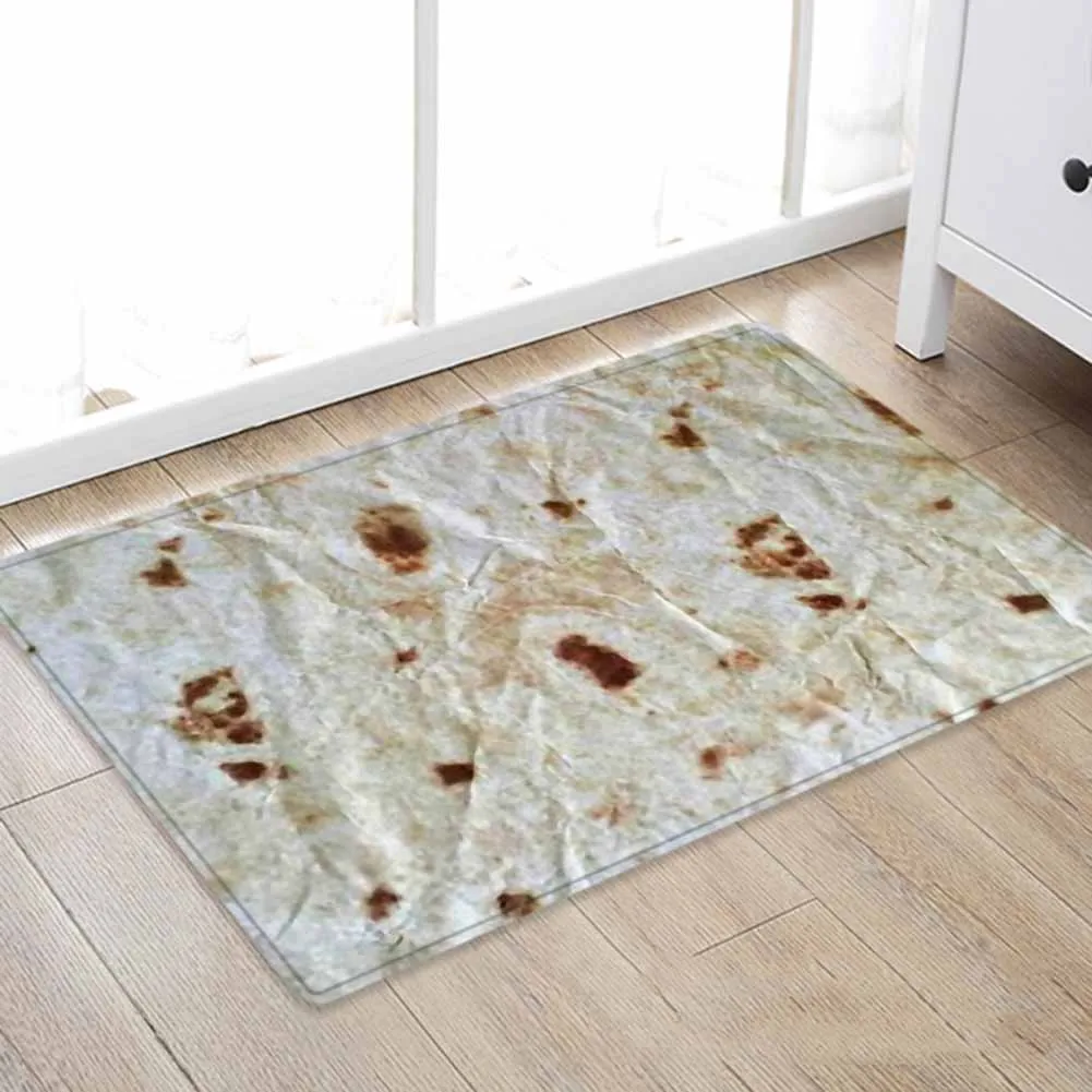 1 шт буррито Тортилла покрывало, плед с принтом зеленых листьев ковриков для дома запись Гостиная Спальня фланель Нескользящая