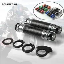 CNC руль мотоцикла ручки алюминиевая рукоятка из сплава углеродное волокно ручка бар ручки анти скольжения для 22 мм 7/"