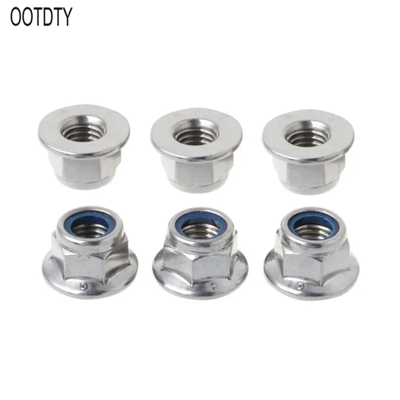

Stainless Steel Nylon Flange Locknut Hexagon Strap Self-Locking Anti-Slip Nut Lock Screw Cap M12
