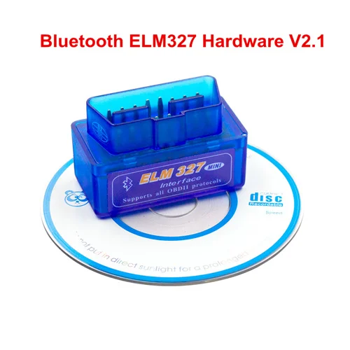 Super Mini ELM327 v2.1 V1.5 PIC18F25K80 Bluetooth считыватель кода Obd2 OBDII Интерфейс Elm 327 1,5 25K80 адаптеры для бортовой диагностики, версия II сканер - Цвет: Mini blue v2.1