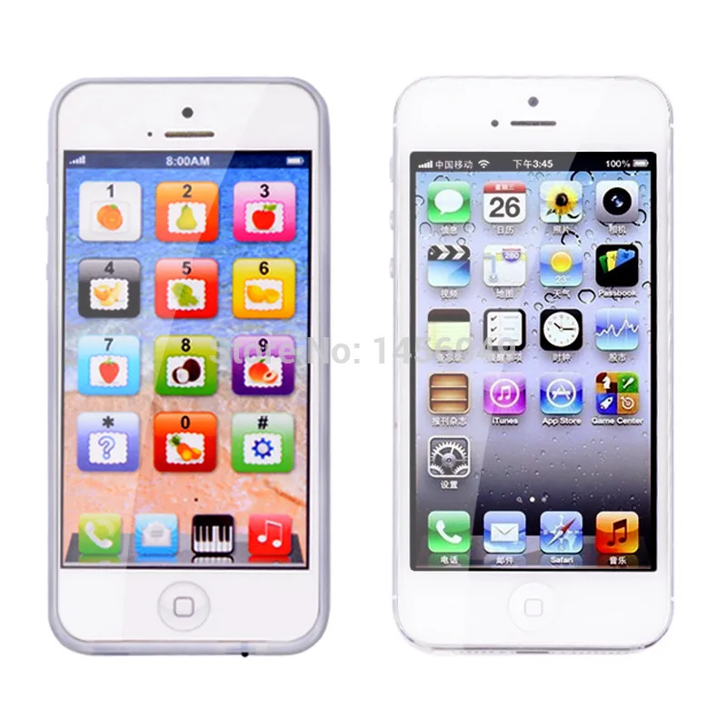 Kid Toy Cellphone with LED Y-phone English Learning Mobile Phone Baby Mobile Early Educational Learning Toy Electronic Phone