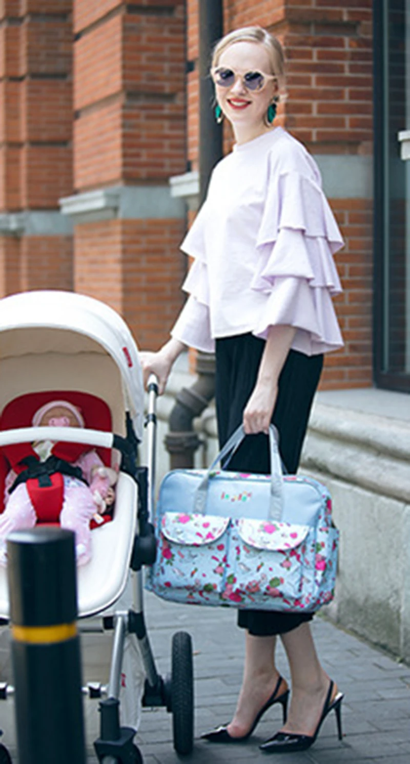 Baby Nappy Durable Bags Large Diaper Multifunction Handbag Waterproof Tote Mummy Messenger Baby Stroller Maternity Bag BB6051 (11)