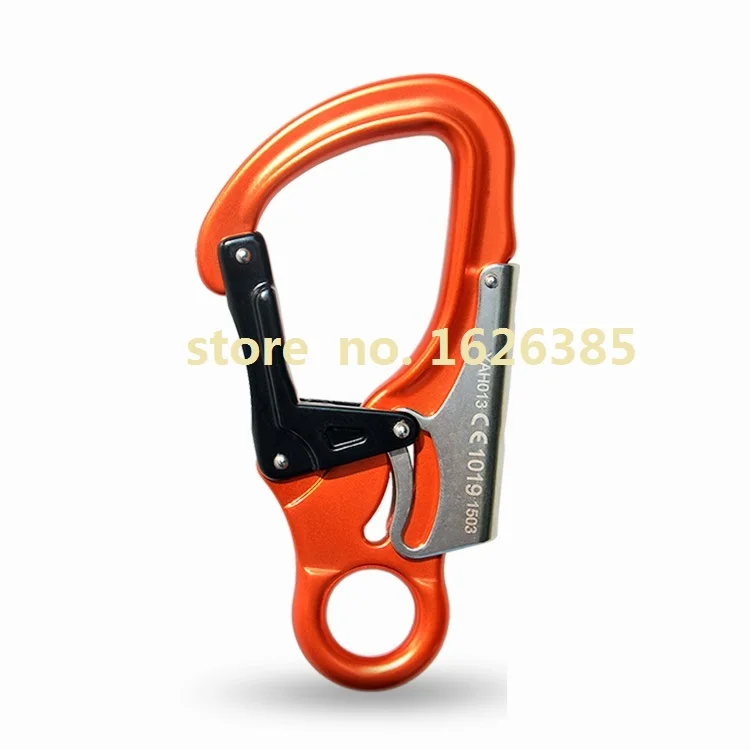 

2500KG/25KN eye hook self-locking grab safety hook big opening lock CE quality safety hasp shackle for aerial lifting sling