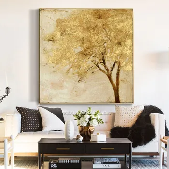 

Canvas Abstract Gold Tree Prints Painting Modern Paintings Wall Art Pictures for Living Room Caudros Decoracion Home Decor