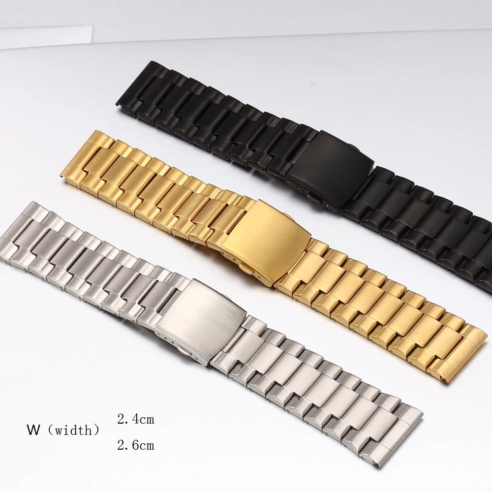 gold black silver watchband mens watches band for dz watches free shipping wholesale high quality (2)