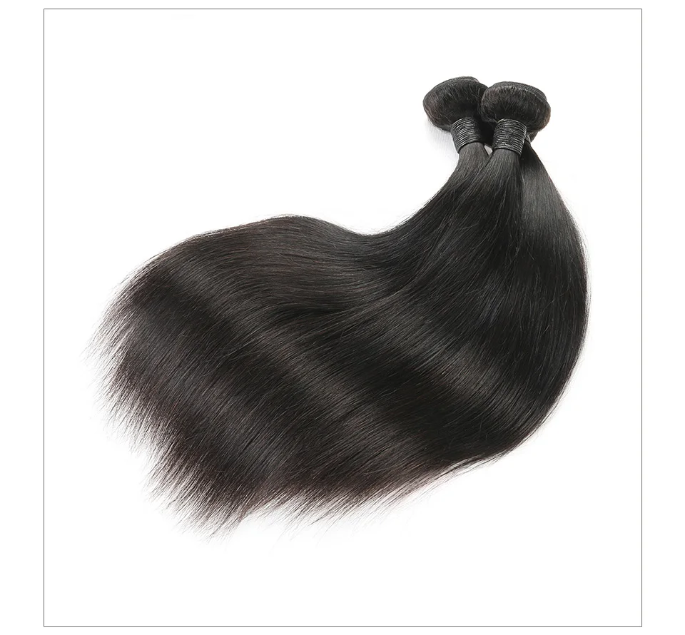 Hair Villa Brazilian 100% Unprocessed Human Hair 3 Bundles Straight Hair Weft  Natural Color Salon Longest Hair PCT 20% (3)