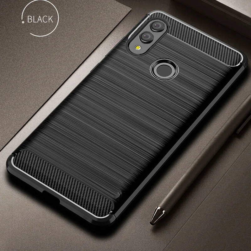 

Silicone Case For Honor 8X Cover Soft Carbon Fiber Phone Back Fundas For Huawei Honor 8C Cover Honor8X 8 X 8C Armor Coque Shell