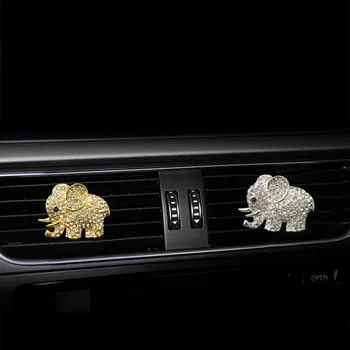 

MR TEA Car Aromatherapy Essential Oil Diffuser Crystal Elephant Car Air Freshener Air Vent Clip Automobile Accessories
