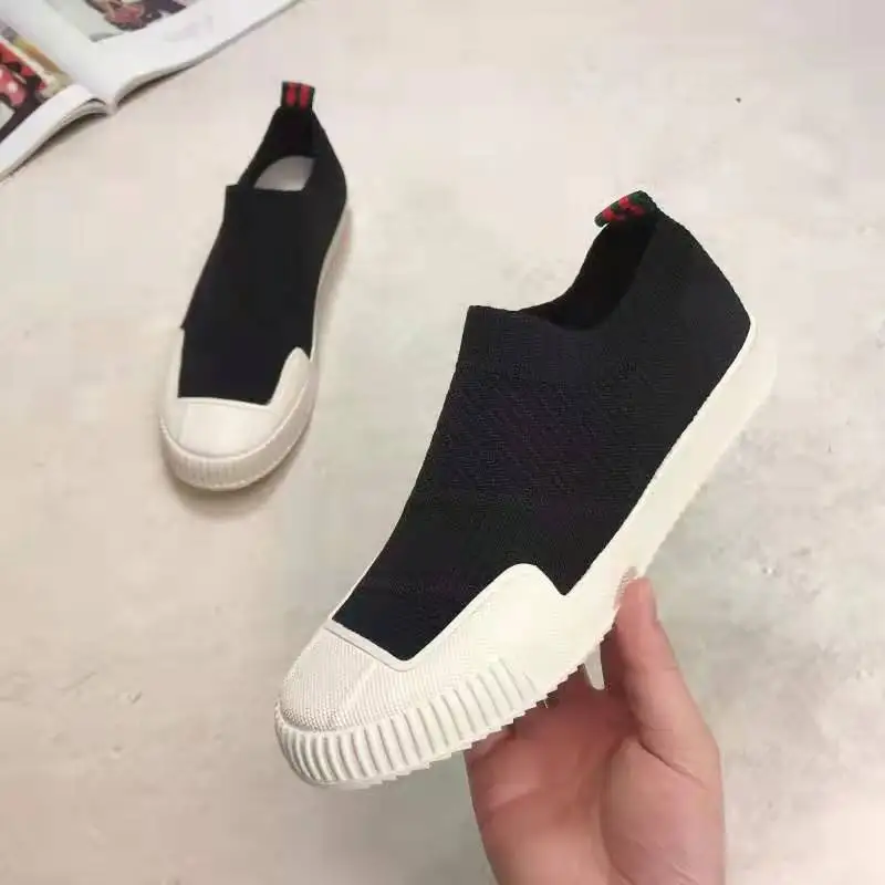 

2019 spring and summer new breathable flying woven women's shoes casual one pedal set foot lazy shoes women