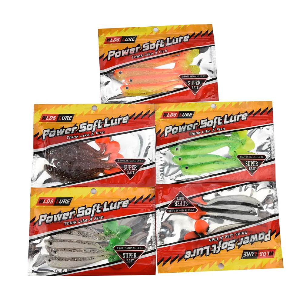

5Pcs Lures Soft Bait 11cm Silicone Bait Worms Fishing Lure With Salt Fishing wlds lure fishing lure hard bait #4A28