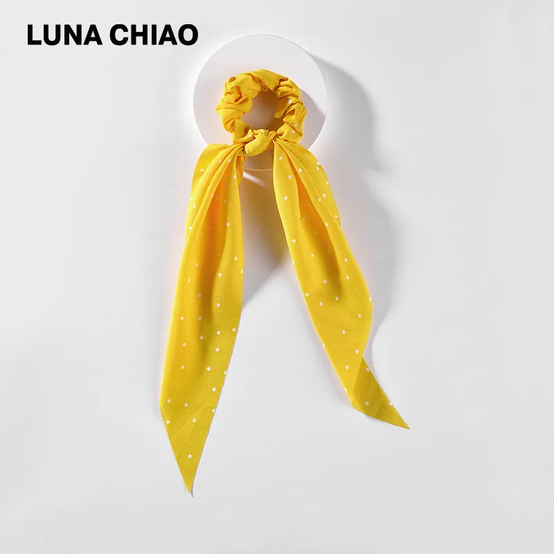 LUNA CHIAO Fashion Women Hair Accessories Hair Tie Ponytail Holder Fabric Hair Scarf Scrunchies